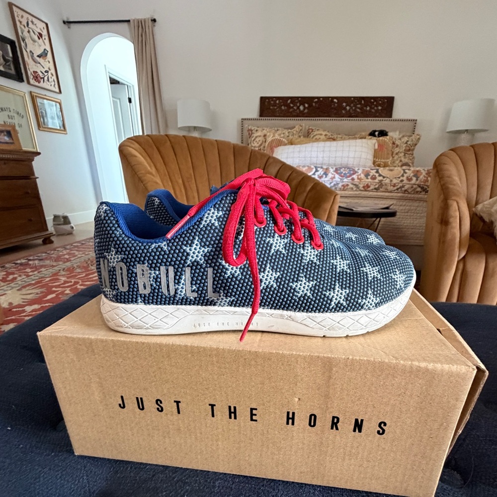 NOBULL Trainers  - Navy with Red and white Accents